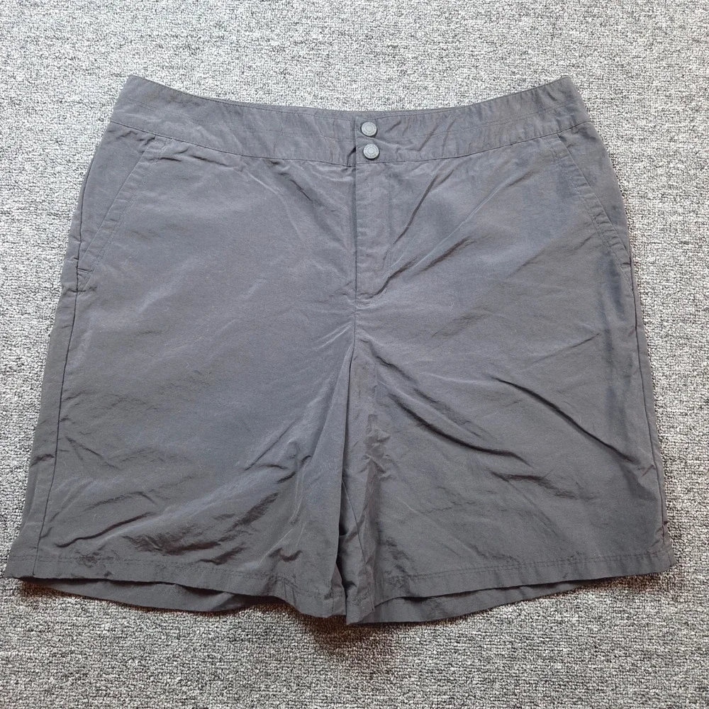 Eddie Bauer Shorts Womens 14 Gray Nylon Hiking Outdoor Lightweight‎ Gorpcore